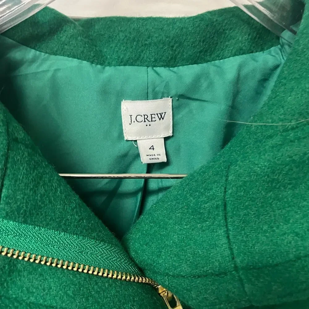 J. Crew ✨Emerald Green Trench Coat✨sz4✨EUC-like new